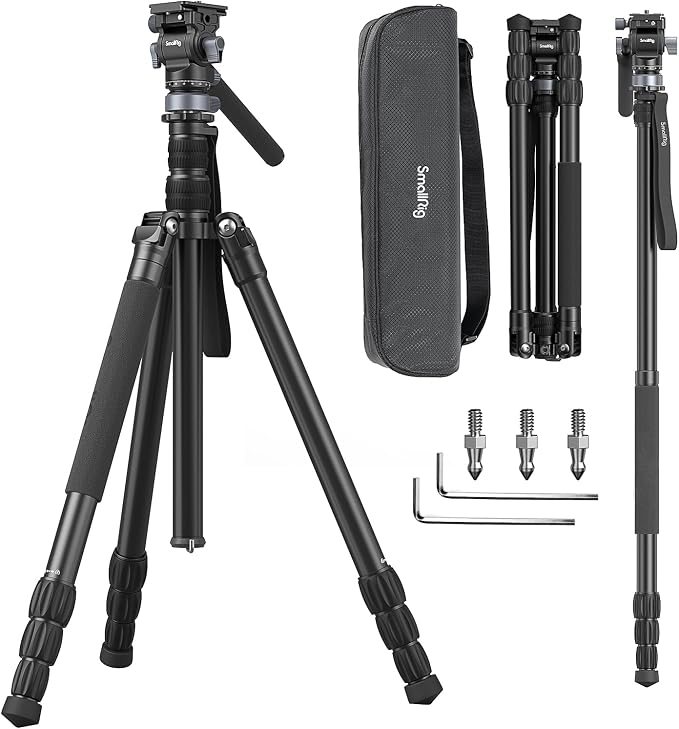 SmallRig CT190 Professional Video Tripod, Monopod Conversion, Video Tripod by SmallRig