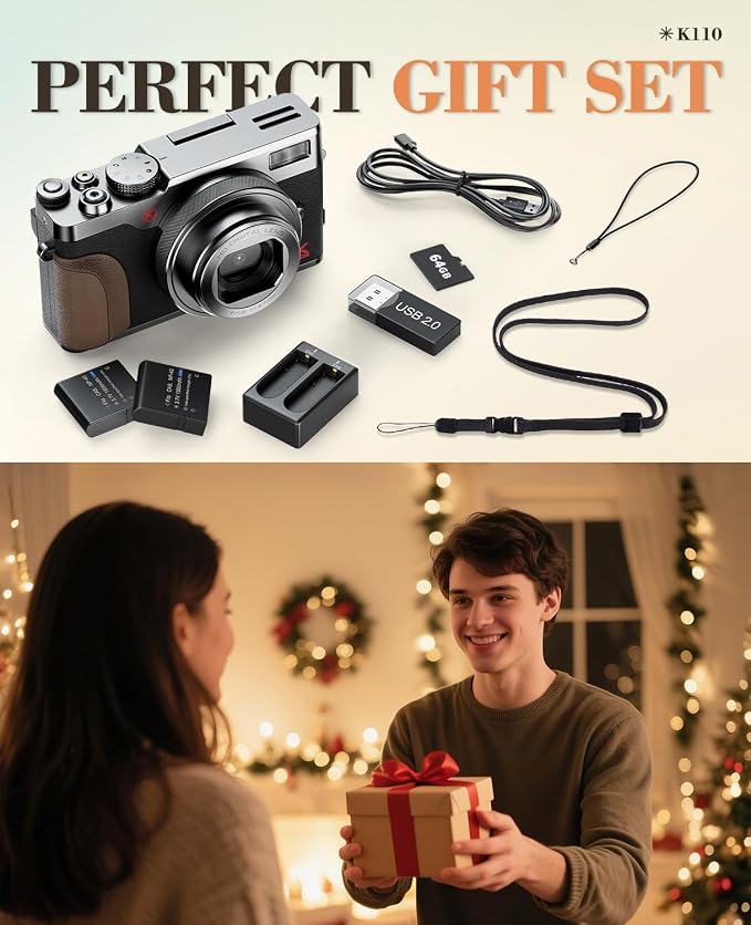 True 5K 64MP Digital Camera for Photography, Autofocus 18X Zoom, Comes - Image 8