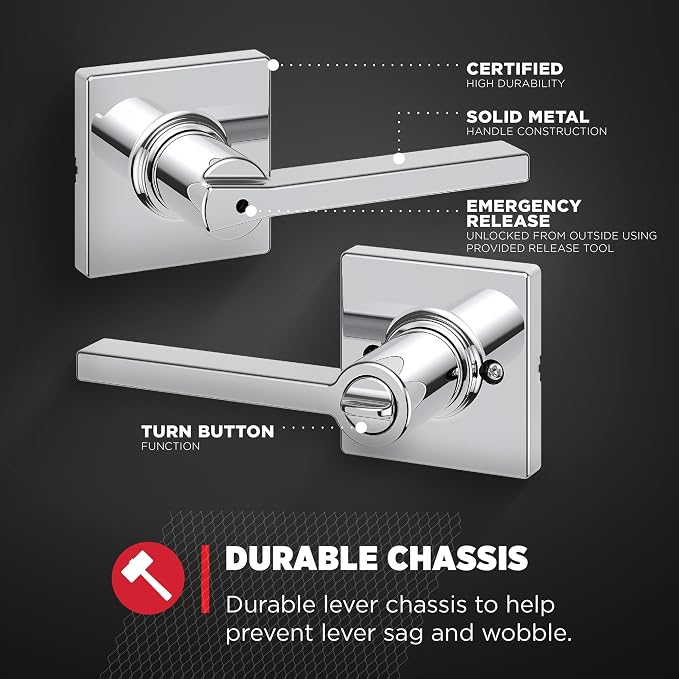 Kwikset Casey Interior Privacy Door Handle - Image 5