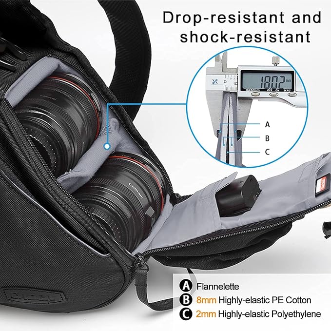 CADeN Camera Bag Sling Backpack Camera Case Waterproof - Image 9