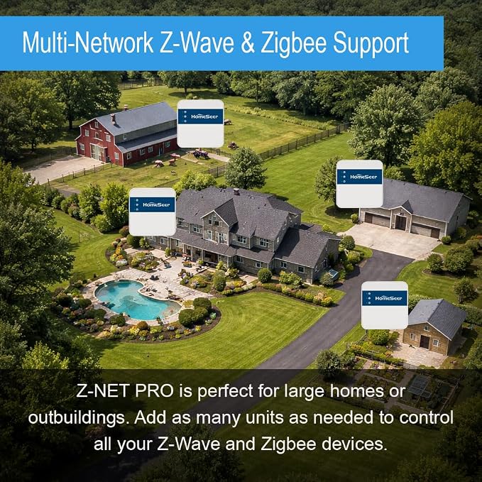 HomeSeer Network-Connected Z-Wave & Zigbee Interface, Ethernet & WiFi, 800 - Image 4