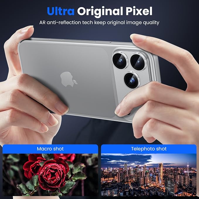 WSKEN for iPhone 17 Pro Camera Lens Protector, Metal Aluminum Alloy Tempered - Image 2