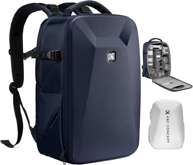 K&F CONCEPT Camera Backpack, Hardshell Photography DSLR Camera Bag by KFCONCEPT