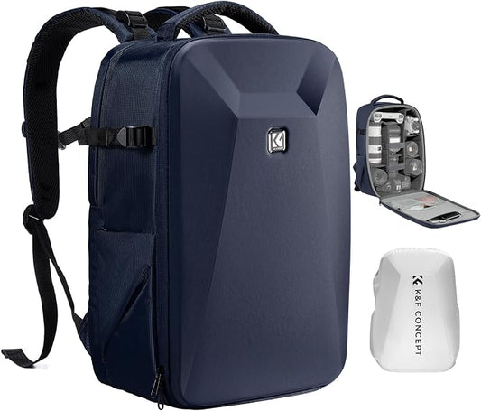 K&F CONCEPT Camera Backpack, Hardshell Photography DSLR Camera Bag by KFCONCEPT