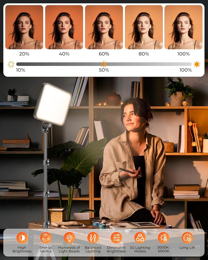 Torjim 11 Inch Video Light Kit for Creators-24W High Brightness Studio Lights - Image 2