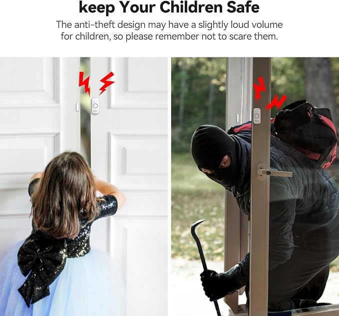 Door Window Alarm for Kids Safety, VOXON Door Alarm for Home Security Personal - Image 4