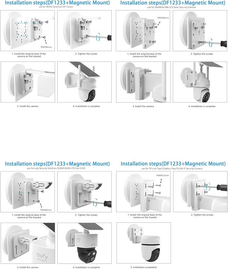 Magnetic Mount Compatible with eufy Security Solocam S340/E30/E42/4G LTE Cam - Image 3