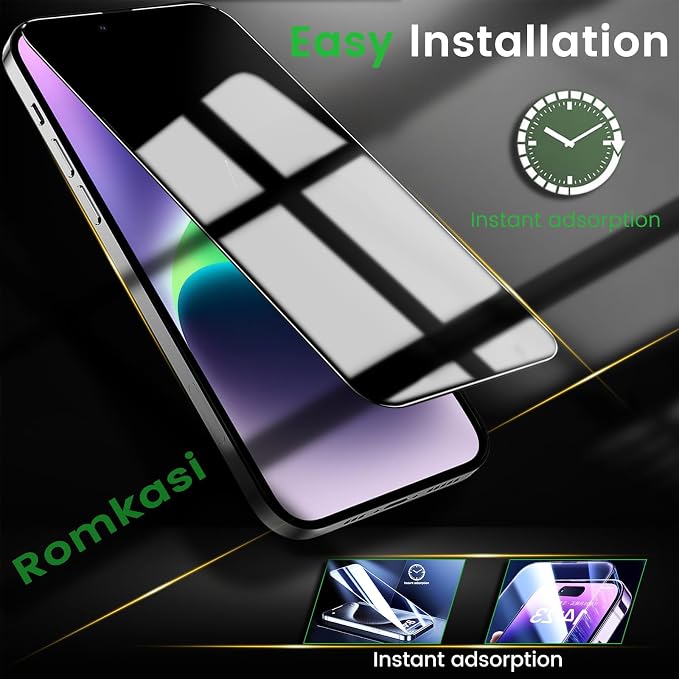 Romkasi 3 Pack Privacy Screen Protector - Image 6