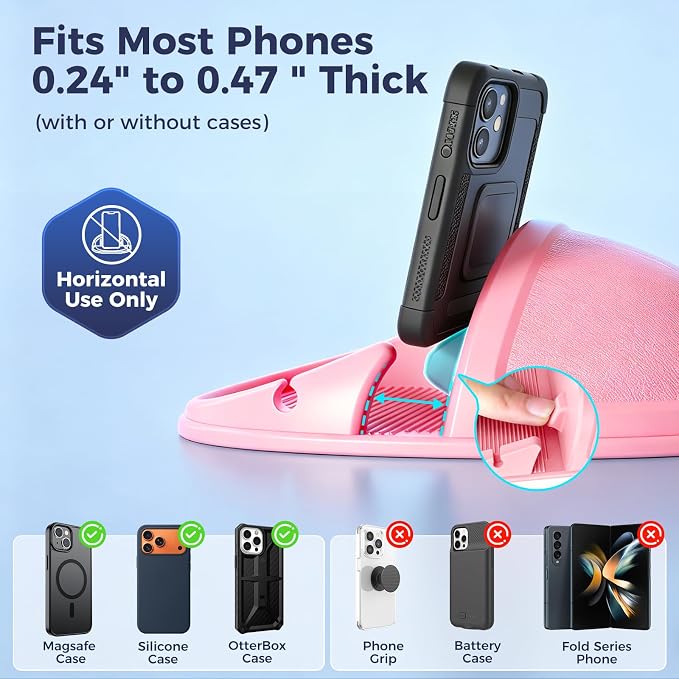 Loncaster Car Phone Holder, Car Phone Mount Silicone Car Pad Mat - Image 6