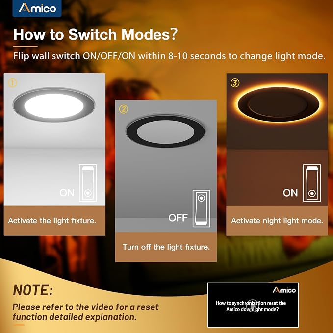 Amico 12 Pack Black 6 Inch 5CCT LED Recessed Ceiling Light - Image 3