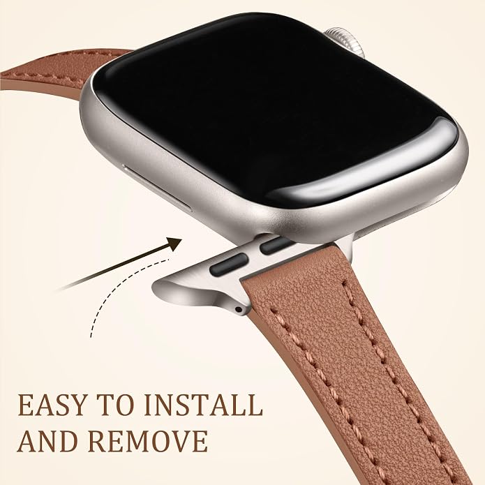 Charlam Slim Leather Band Compatible - Image 4