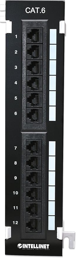 Intellinet 12 Port Cat6 Network Patch Panel Wall-Mount - Image 5