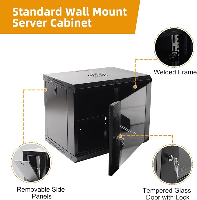 9U Wall Mount Network Server Cabinet - Image 4
