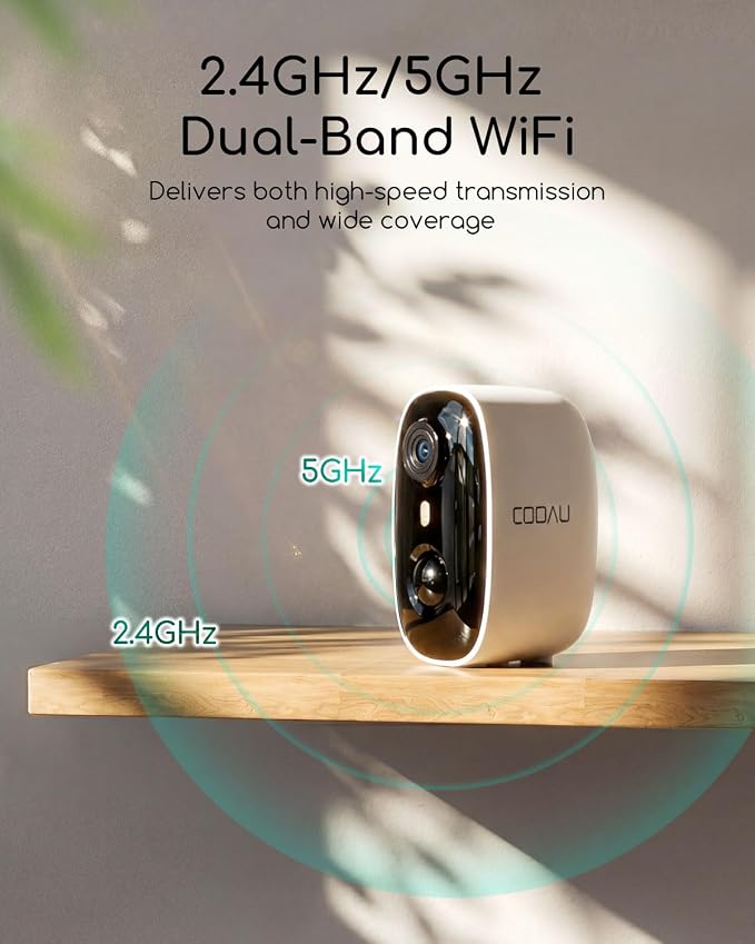 COOAU 4MP Security Cameras Wireless Outdoor Included 64GB Memory Card, No - Image 6