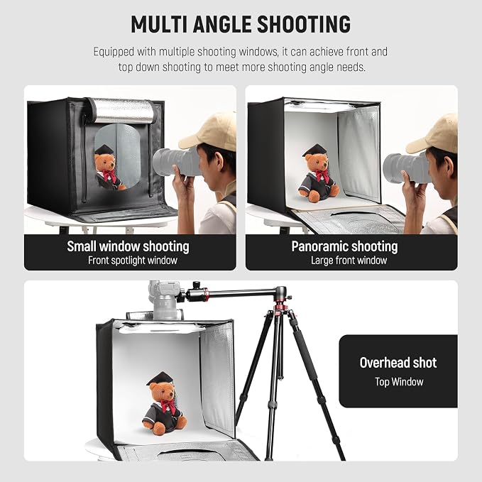 NEEWER 50W Upgraded Photo Studio Light Box, 4 Backdrops, 5600K 160 LEDs - Image 5