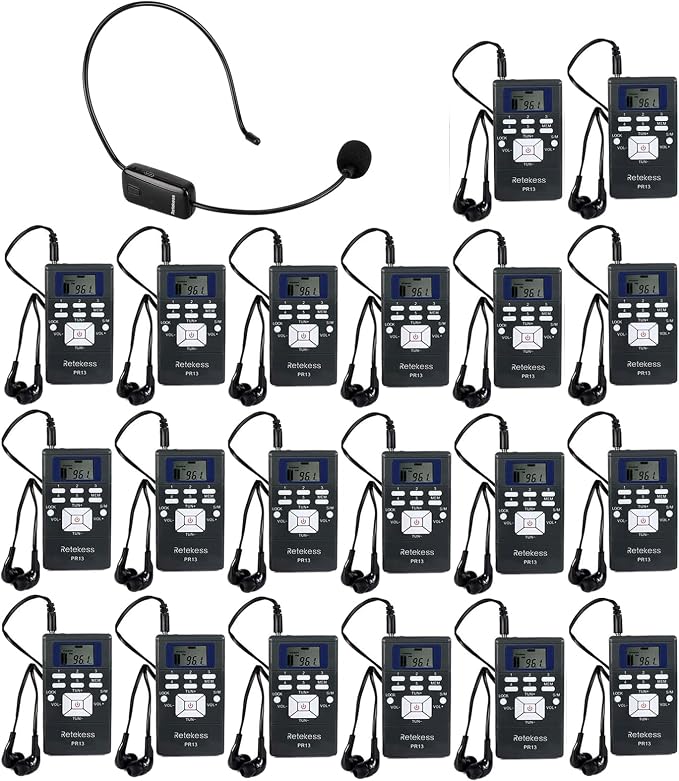 Retekess TR503 Tour Tuide Speaker and Headset, Whisper Audio System, by Retekess