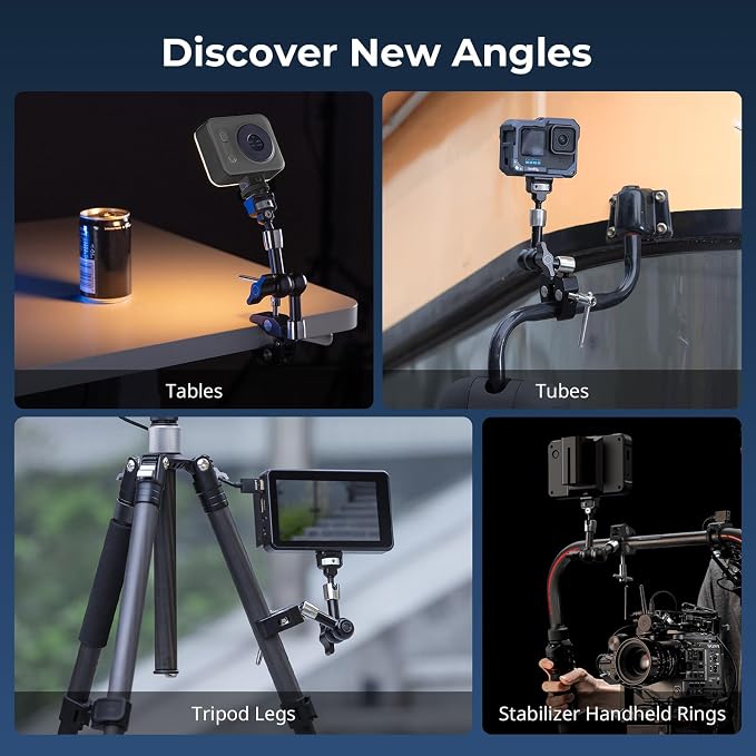 SMALLRIG 7 Inch Magic Arm with Crab-Shaped Clamp, Arm with 1/4"-20 Screw and - Image 7