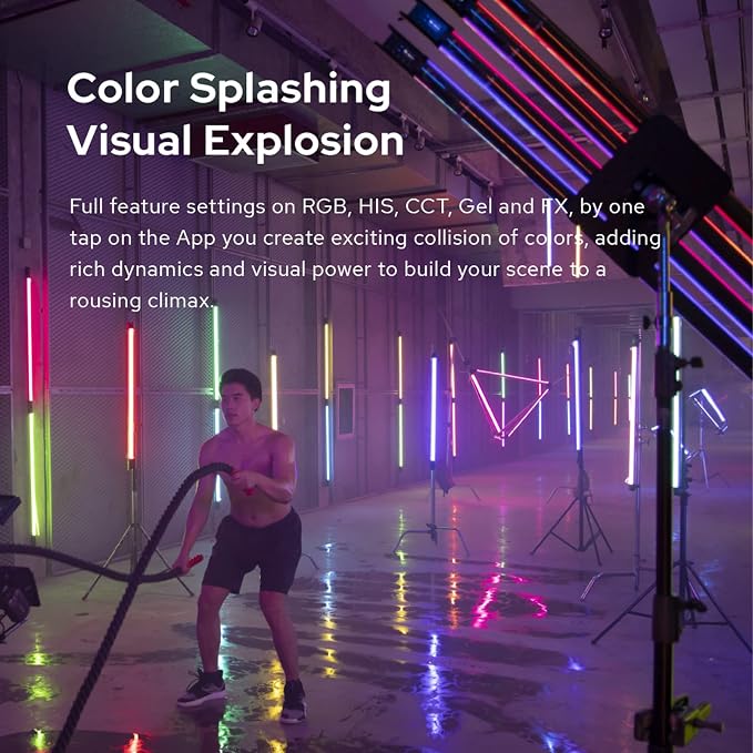 Godox TL120 RGB LED Video Light Stick Wand, Handheld Tube Light, Adjustable - Image 6