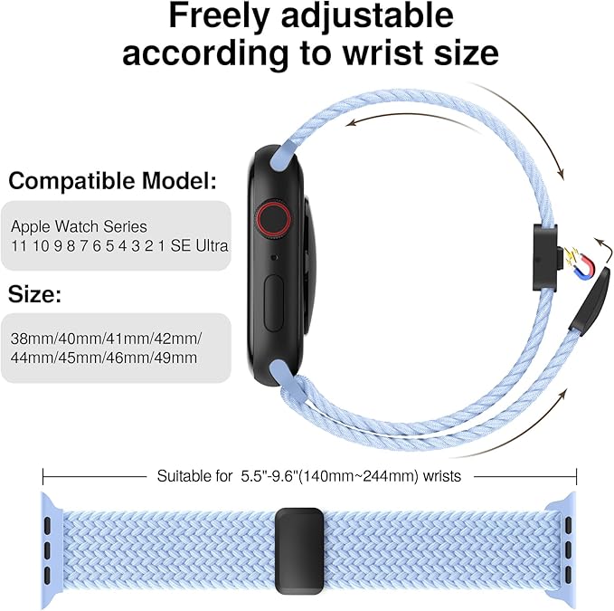 Braided Stretchy Band Compatible - Image 2