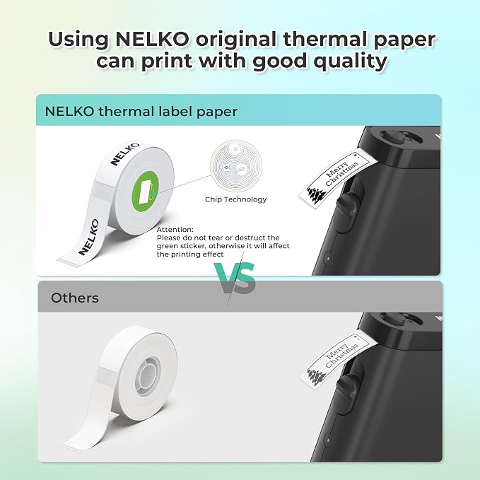 Nelko Label Maker Machine with Tape, P21 Bluetooth Label Printer, Wireless Mini - Image 8