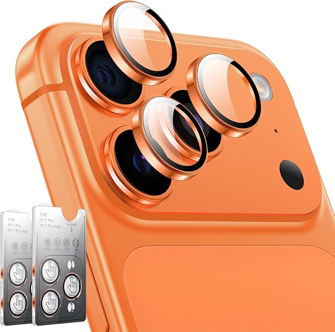 LK 2 Pack for iPhone 17 Pro/17 Pro Max Camera Lens Protector One-Click by LK