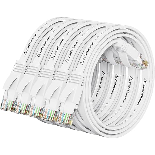 Cat 6 Ethernet Cable 1.5 ft Flat Internet Network Cables by CableGeeker