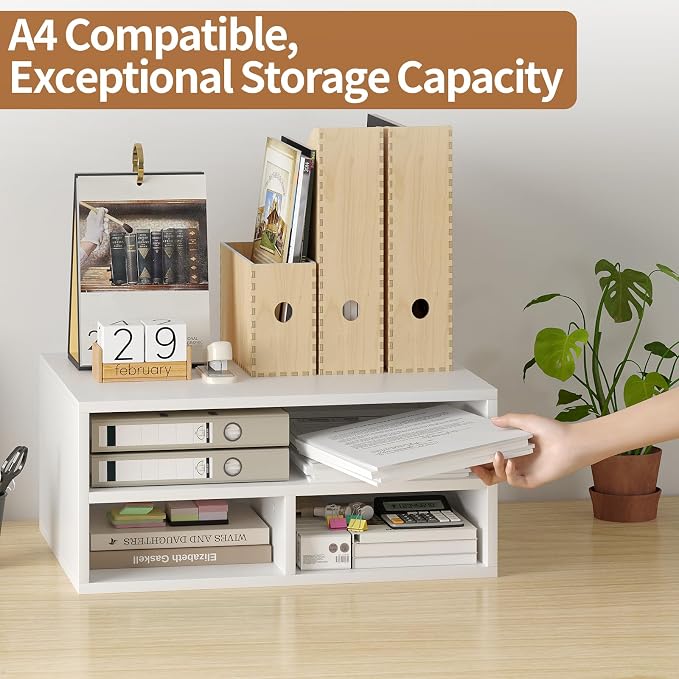 Desktop Printer Table with Storage, 2 Tier Printer Stand - Image 5