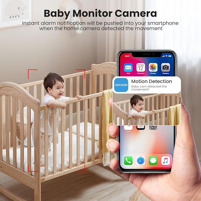 AMOROM 4 Pack Indoor Wired Security Camera, Baby Pet Monitor, Motion Detection - Image 6