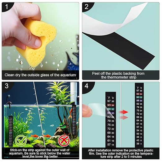 Aquarium Thermometer Strips, Adhesive Kombucha Beer Brewing Temperature Strip - Image 4