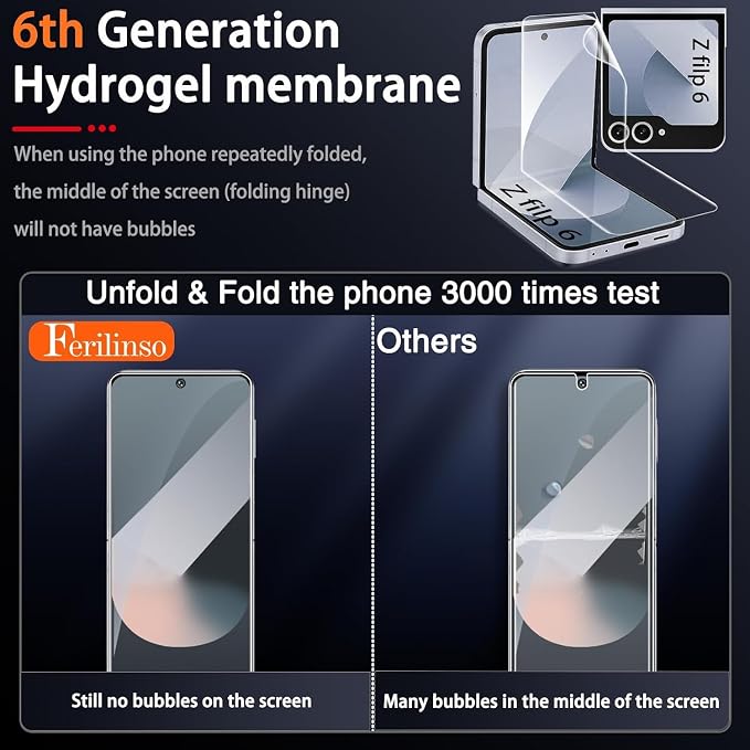 Ferilinso Screen Protector for Samsung Galaxy Z Flip 6 / Z Flip 7 FE - Image 2