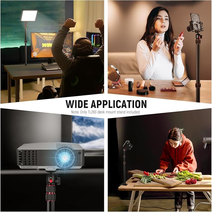NEEWER Camera Desk Mount with Holder & 360° Ball Head, Desktop Stand 6.6lb/3kg - Image 7