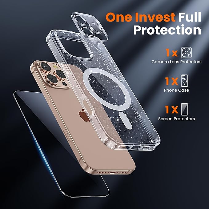 toushion 3 in 1 for iPhone 16 Pro Max Case Clear - Image 2