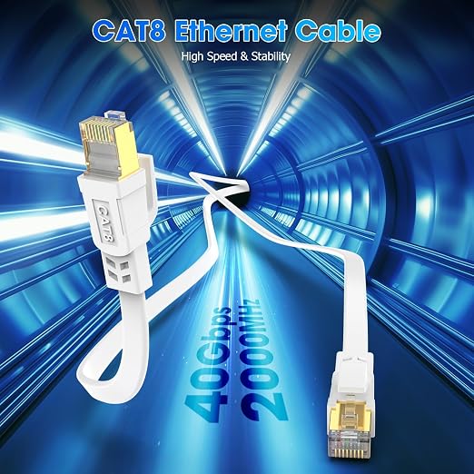 Cat 8 Ethernet Cable 40 ft, Heavy Duty High Speed Cat8 LAN Network Cable - Image 3