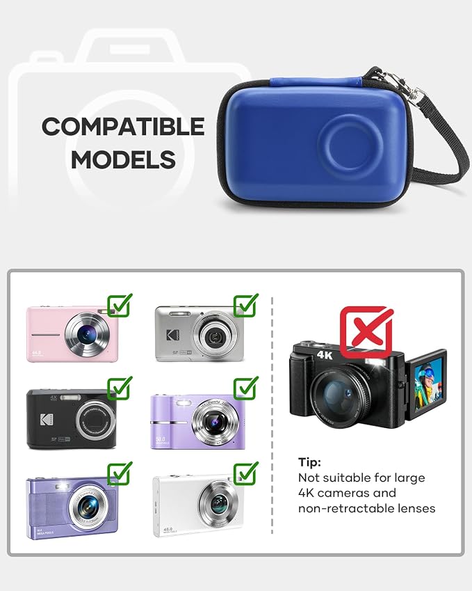 SQERO Digital Camera Case for KODAK PIXPRO FZ45 FZ55 & CAMKORY 1080P - Image 2