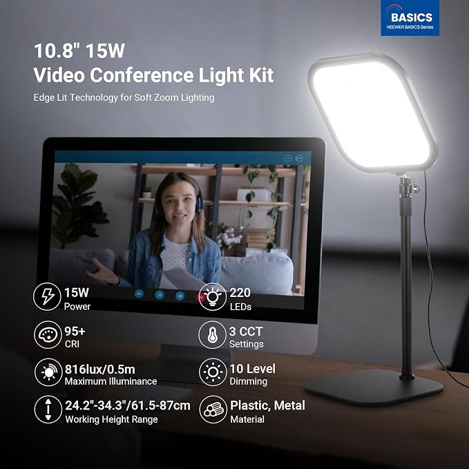 NEEWER Basics 2 Pack 10.8" Video Conference Lighting - Image 2