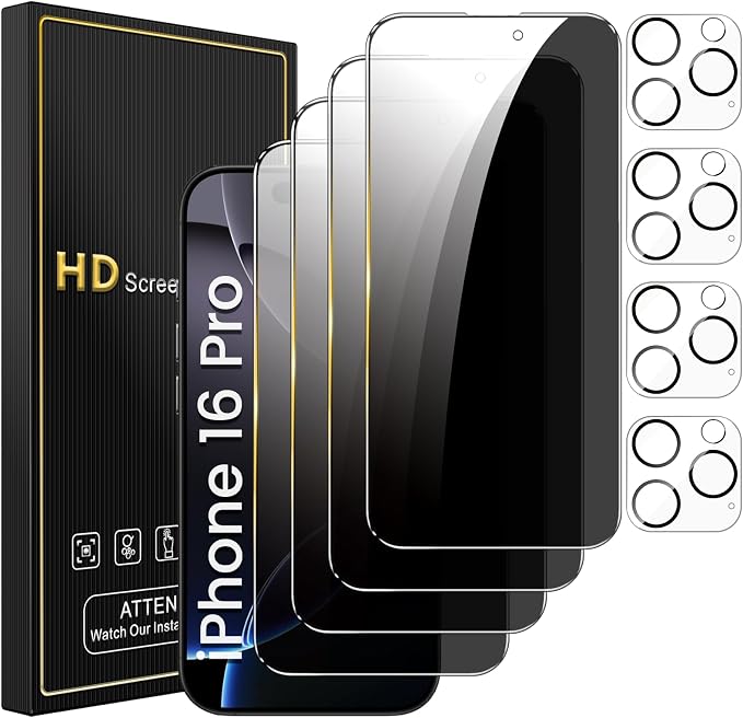 Romkasi 4 Pack Privacy Screen Protector by Unknown