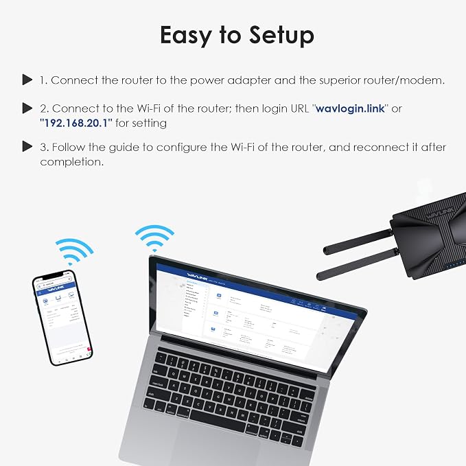 WiFi 6 AX3000 Dual Band Mesh Router, Wireless Gigabit Router - Image 8