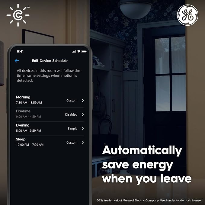 GE CYNC Wireless Smart Motion Sensor, Battery-Powered, Works - Image 4