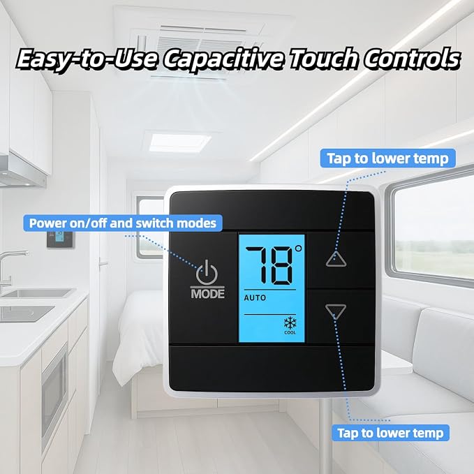 RV Thermostat Compatible with Dometic 3316250.712, 3-Wire Single Zone Control - Image 7