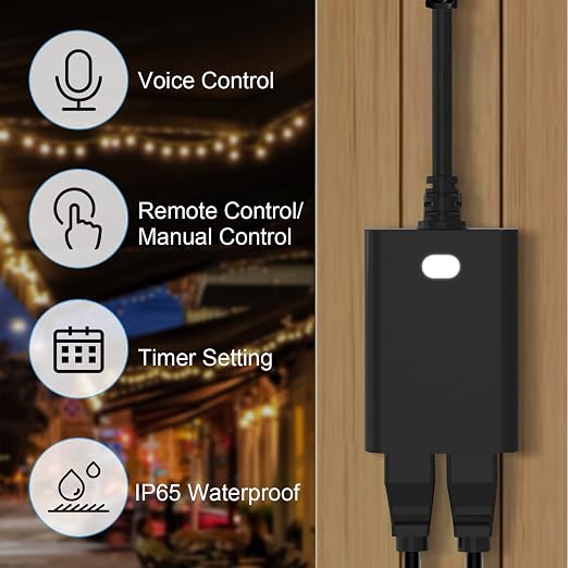 New One 2 Pack Zwave Outdoor Smart Plug - Image 4