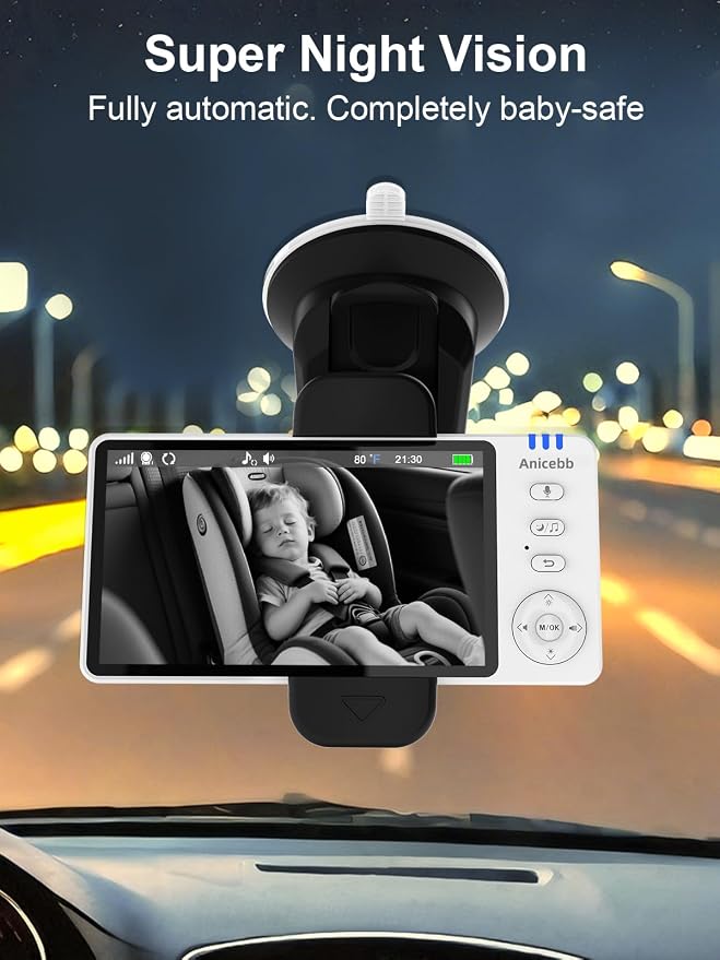 Wireless Baby Car Camera with 2 Cameras, 1080P Night Vision, Auto On/Off - Image 4