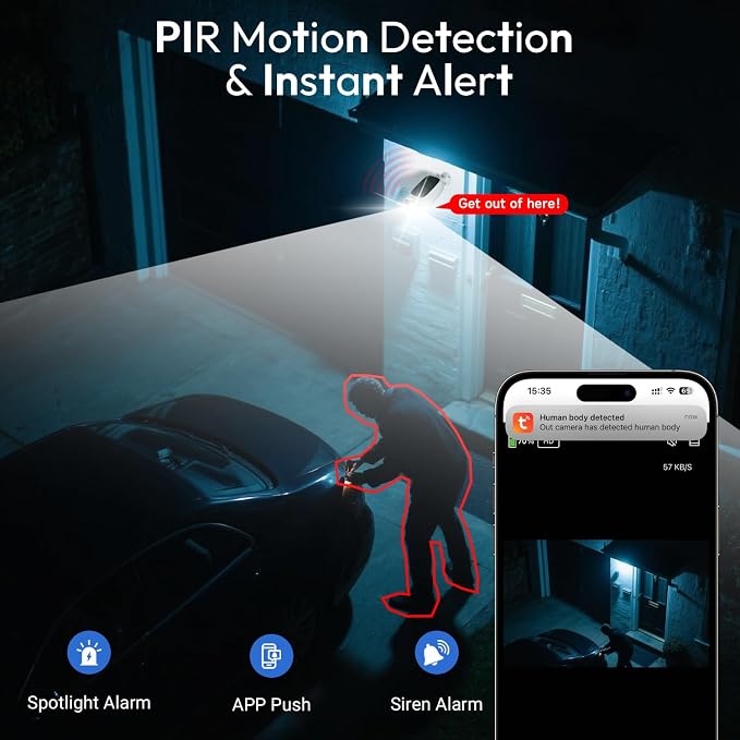 2pcs 2.4G/5G WiFi Cameras for Home Security - Image 6