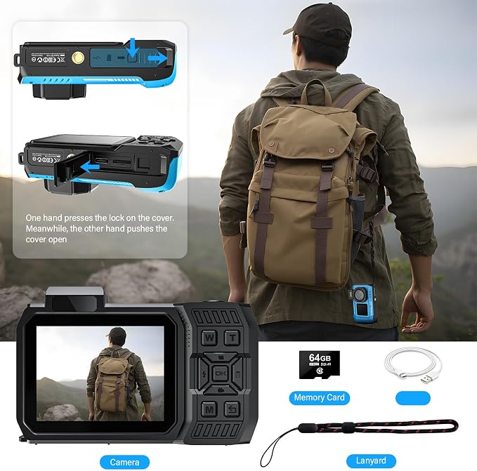 8K Underwater Camera, WiFi 33FT 70MP Waterproof Camera - Image 7