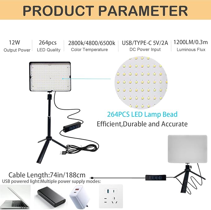 2 Pack LED Photo Lighting kit - Image 3