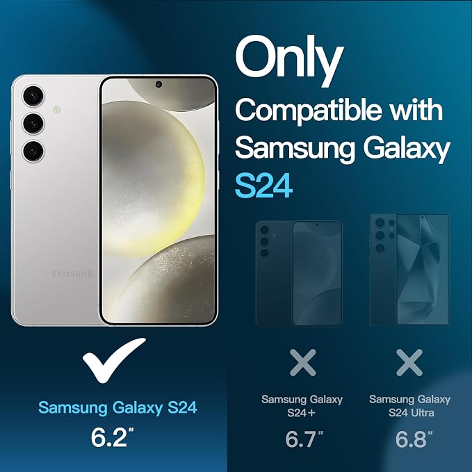 JETech Screen Protector for Samsung Galaxy S24 6.2-Inch - Image 3