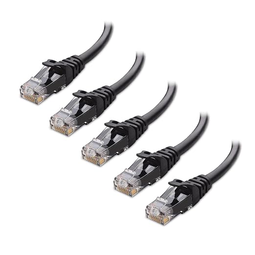 Cable Matters 10Gbps 5-Pack Snagless Cat 6 Ethernet Cable - 8ft by CableMatters