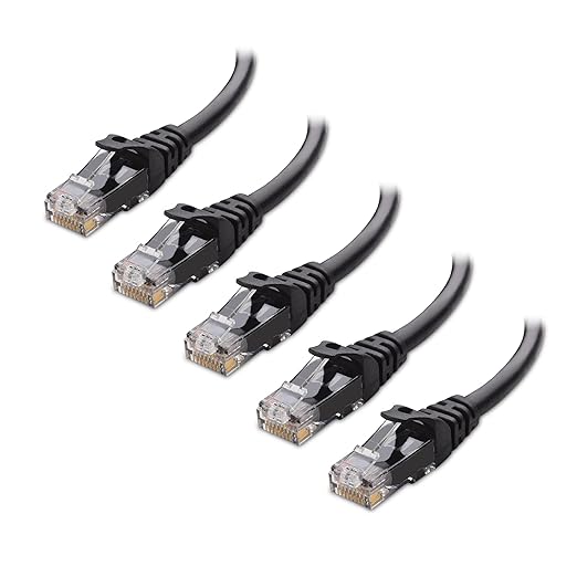 Cable Matters 10Gbps 5-Pack Snagless Cat 6 Ethernet Cable - 10ft by CableMatters