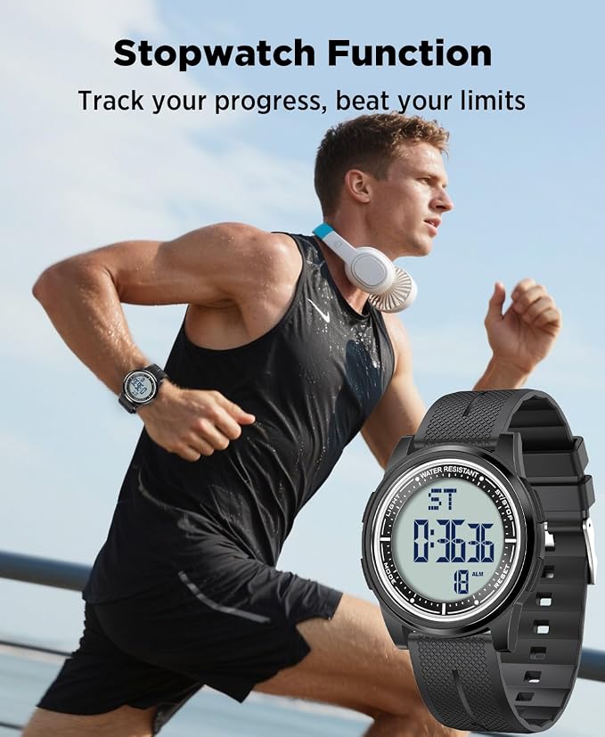 Beeasy Digital Watch for Men Women, 50M Waterproof, Ultra-Thin & Lightweight - Image 8