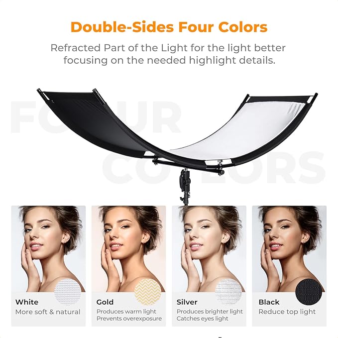 K&F CONCEPT U-Shape Reflector Curved Reflector 180x60cm - Image 3