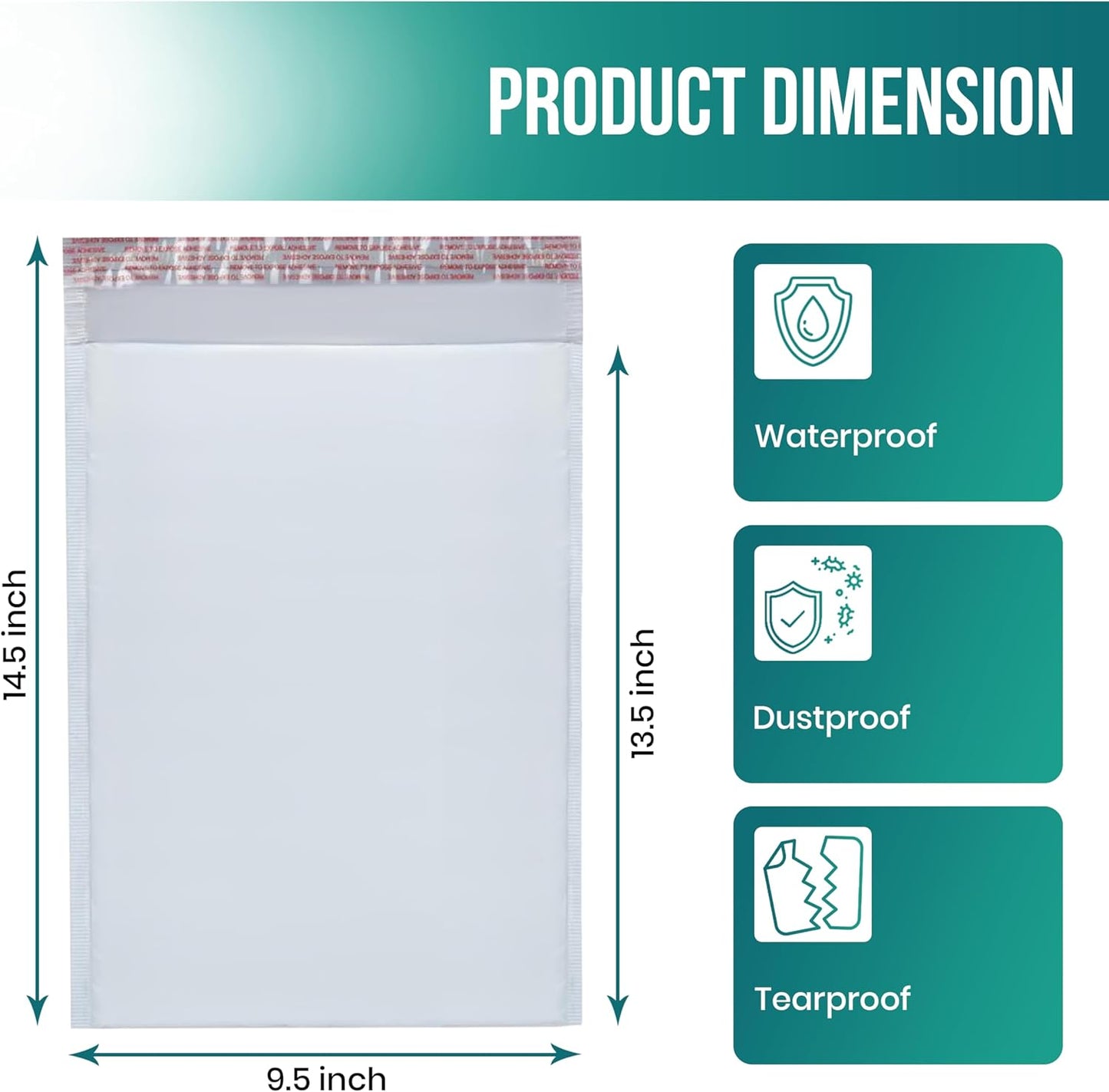 Levex - #4 9.5" x 14.5" [5 Pack] Poly Bubble Mailers, Padded Envelope Mailers, Packing Envelope & Mailing Bags for Shipping